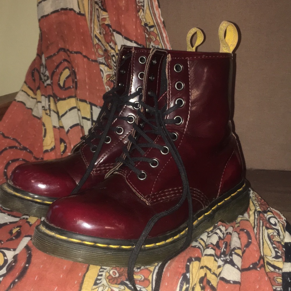 Maroon Dr. Martens